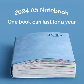 Списък със задачи в Дневния ред на 2024 година Бележник формат А5 За бележки, Органайзер Време на Планер Дневник Тетрадка Дневник Седмично Месечно